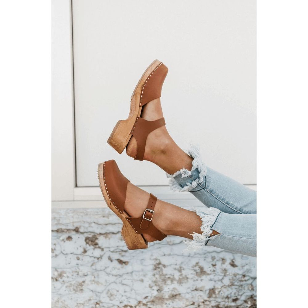 MIA Sofia Luggage Wooden Clogs Size EU 39/US 8.5 - Picture 1 of 9